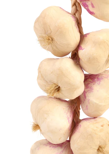 Close up of garlics plait. — Stock Photo, Image