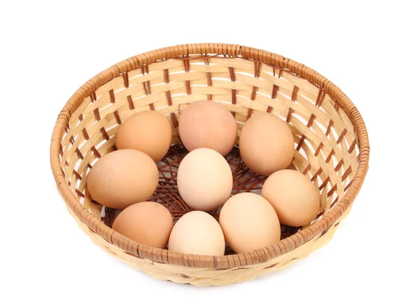 Eggs in the basket — Stock Photo, Image