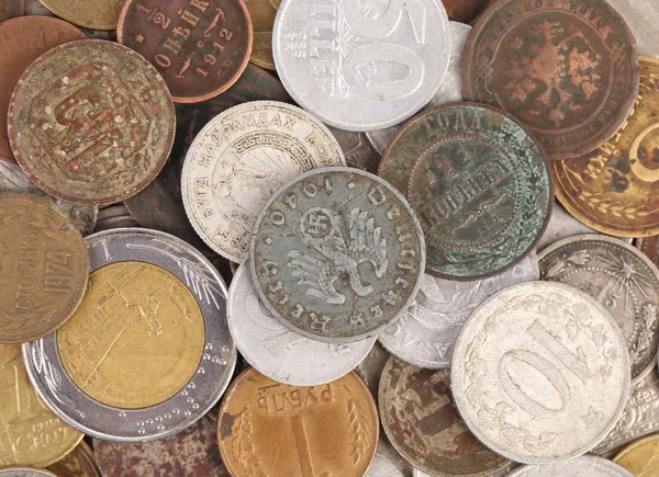 Bliska starych monet. — Zdjęcie stockowe