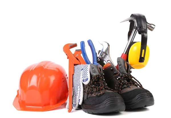 Working tools in boots. — Stock Photo, Image