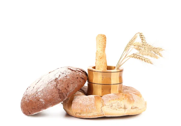 Samenstelling van verschillende gezonde brood. — Stockfoto