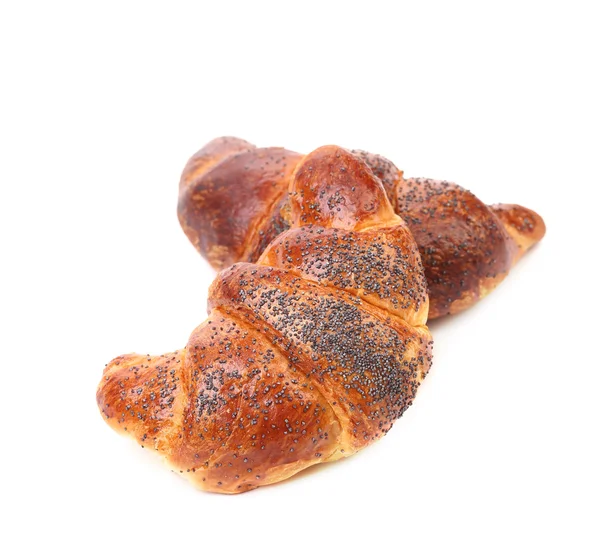 Chutný croissanty s mákem. — Stock fotografie