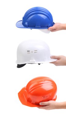 Üç sabit hat üzerinde beyaz izole