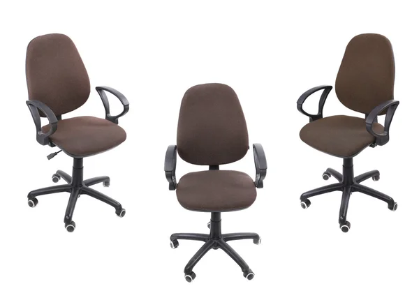 Three office armchairs — Stock Photo, Image