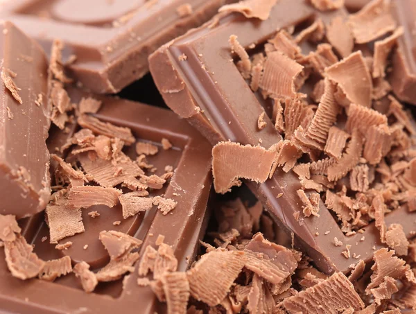Close up de pedaços de chocolate — Fotografia de Stock