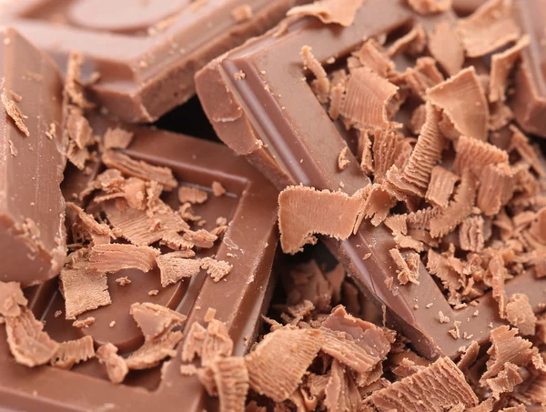 Close up of chocolate pieces — Stock Photo, Image