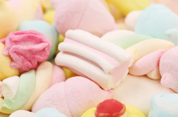 Verschillende kleurrijke marshmallow — Stockfoto