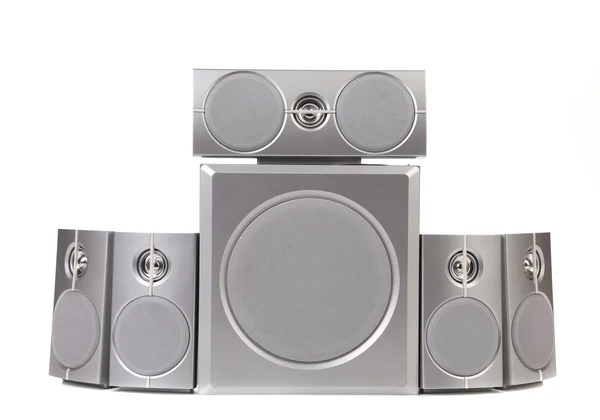 Set of gray sound speakers. — Stock Photo, Image