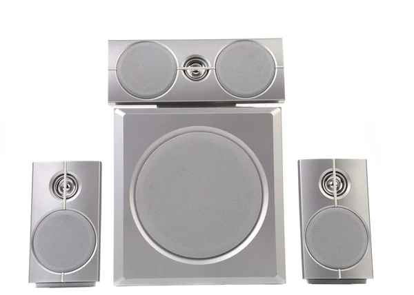 Set of gray sound speakers. — Stock Photo, Image