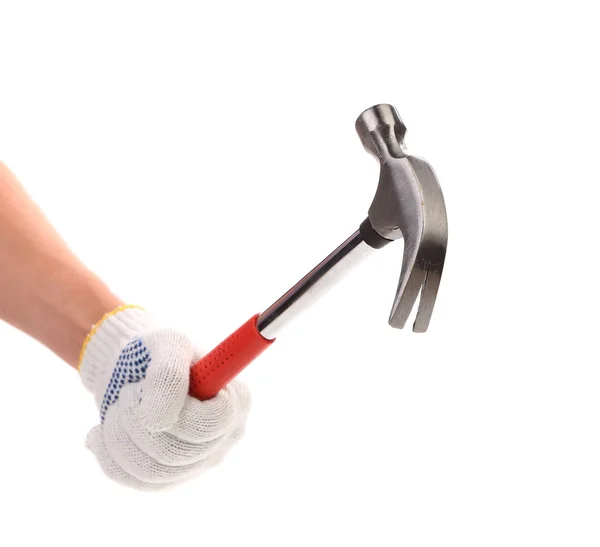 Hand holding hammer. — Stock Photo, Image