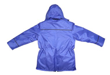 adamın mavi ceket yakın çekim.