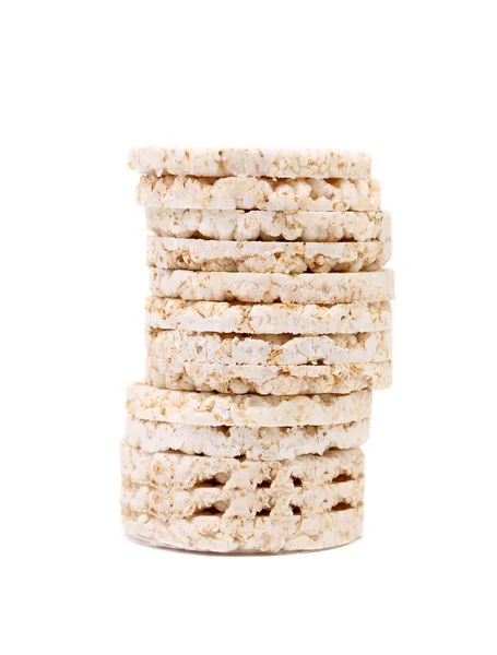 Stack of puffed rice snack. — Stock Photo, Image