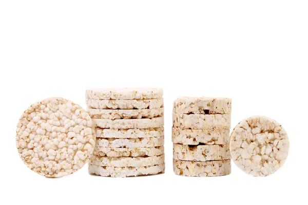 Stack of puffed rice snack. — Stock Photo, Image