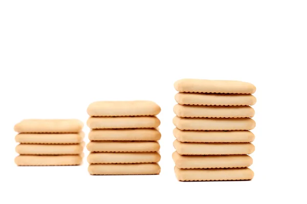 Saltine soda cracker as ladder. — Stock Photo, Image