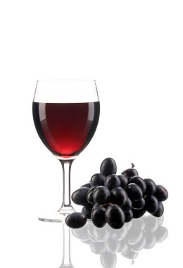 üzüm ve kırmızı şarap.