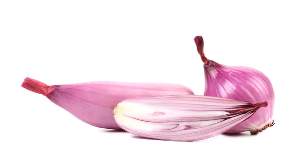 Whole red onions and half. — Stock Photo, Image