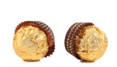 çikolata altın bonbon yakın çekim.