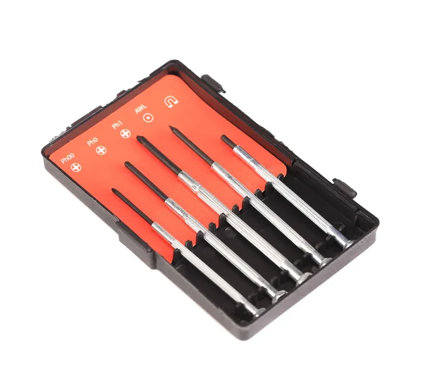 Six piece precision screwdriver set. — Stock Photo, Image