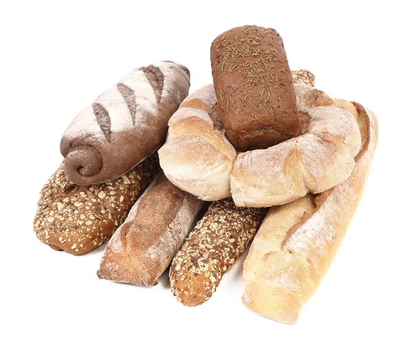 Composição vários tipos de pão — Fotografia de Stock