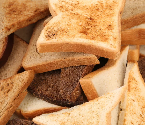 Nahaufnahme von verschiedenen Brotscheiben — Stockfoto