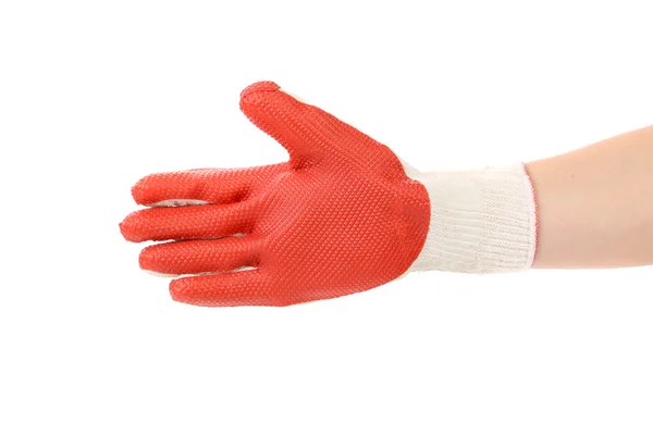 Резиновая защитная перчатка — стоковое фото