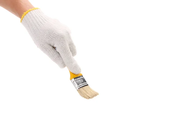 Hand hols of a paint brush. — Stock Photo, Image