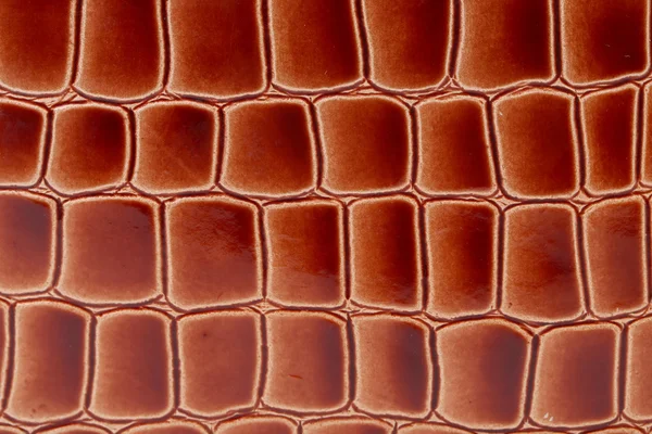 Close up of red-brown leather texture. — Stock Photo, Image