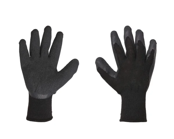 Чорна гумова захисна рукавичка . — стокове фото