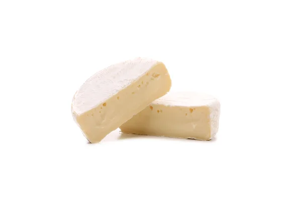 Two pieces of cheese Brie — Stock Photo, Image