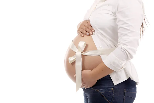 Belly of pregnant woman — Stock Photo, Image