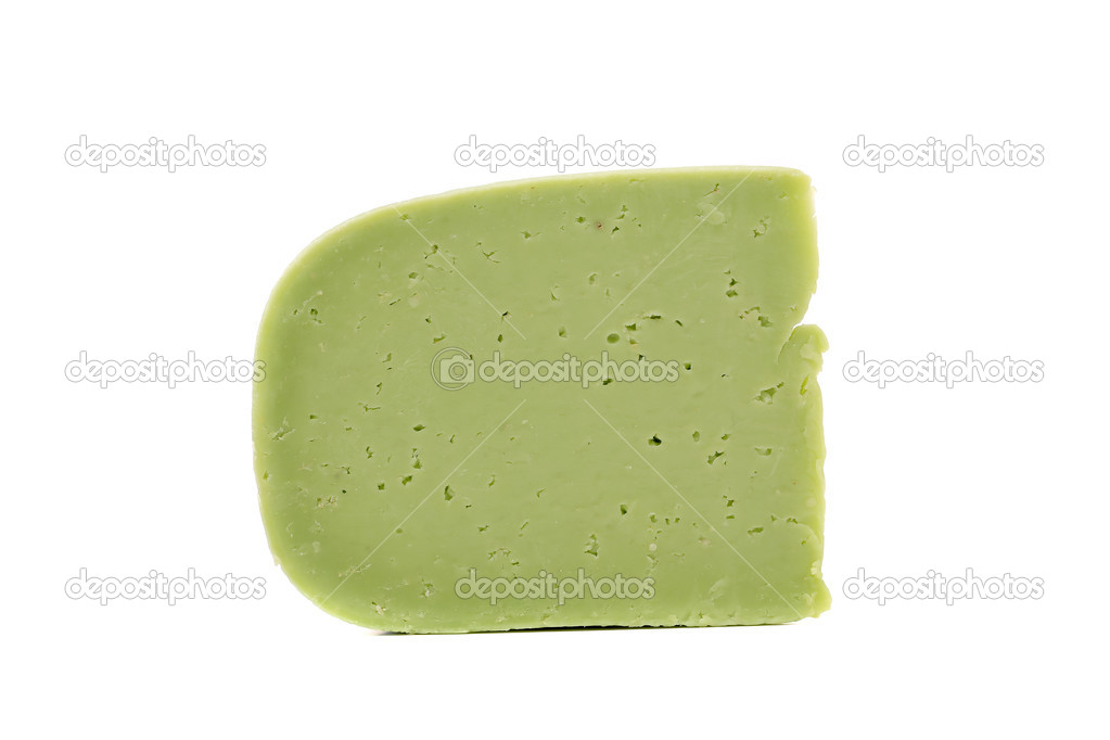 Pedazo de queso wasabi . — Foto de stock © indigolotos 34778515