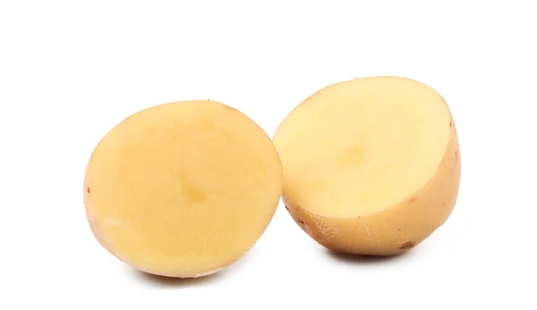Dvě poloviny čerstvých brambor — Stock fotografie