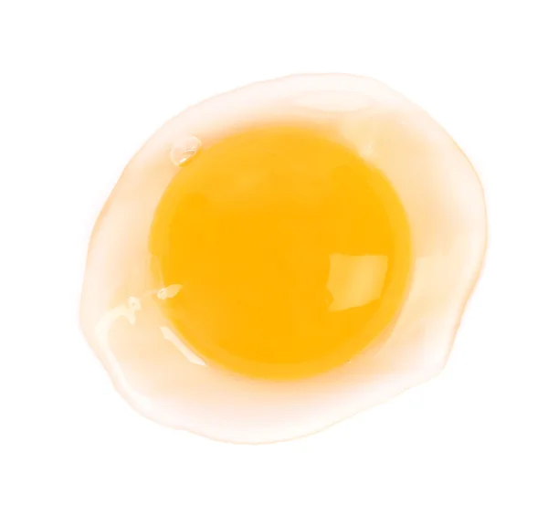 Æggeblomme med hvid Close up - Stock-foto