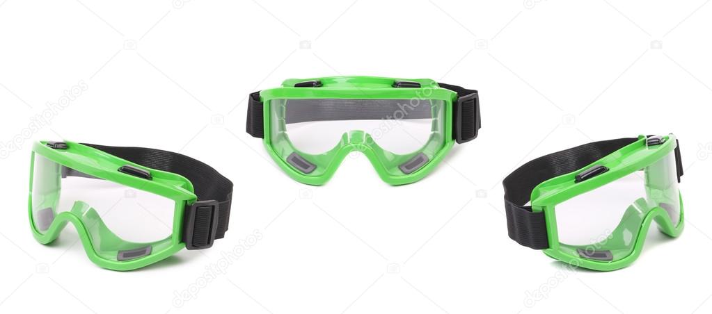 Set of green protective glasses