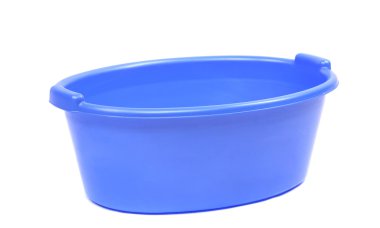 mavi plastik lavabo.