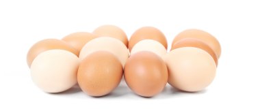 kahverengi ve beyaz yumurta.