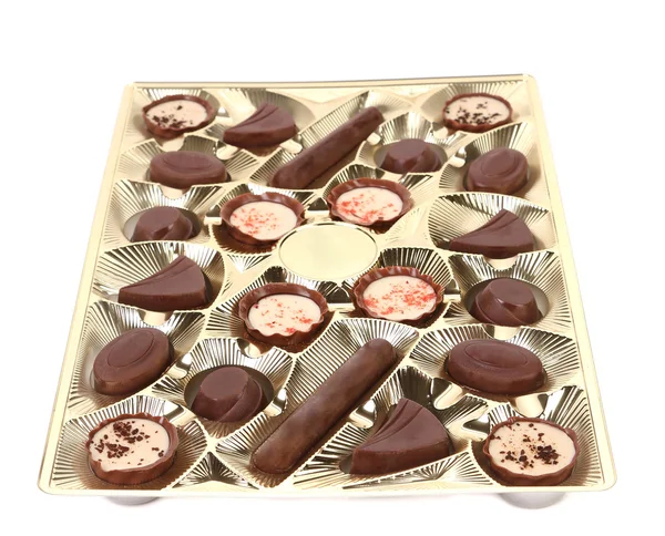Scatola con cioccolato caramelle . — Foto Stock