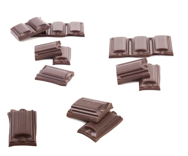 Collage de tres barras de chocolate . — Foto de Stock