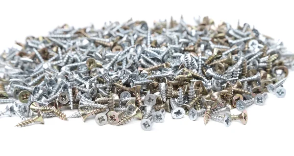 Zinked and anodized screws. — Stock Photo, Image