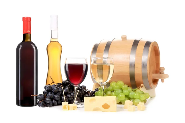 Samenstelling van wijn fles en glas. — Stockfoto