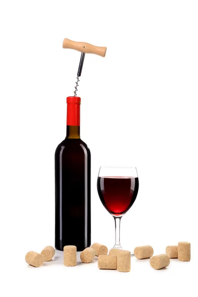 Composition of wine bottle and glass. — Stock Photo, Image