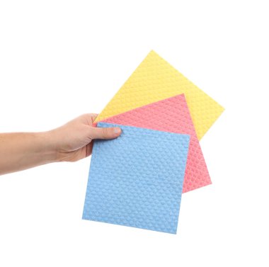 farklı sünger elini tutar.