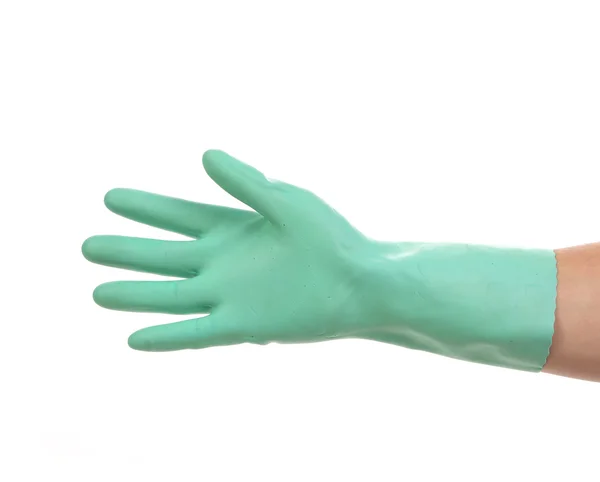 Hand in blue glove. — Stock Photo, Image