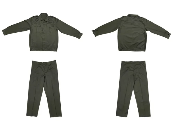 Dvojice zelených pracovní oděv. — Stock fotografie