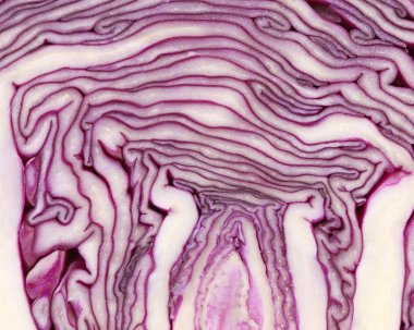 Menekşe ekili lahana dilim.