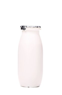 beyaz plastik yoğurt şişesi.