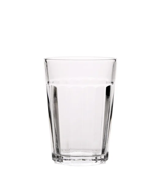 Nahaufnahme von facettiertem leeren Glas. — Stockfoto