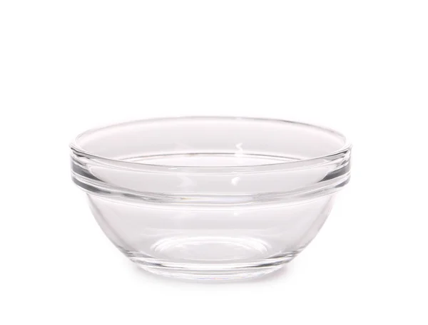 Glass deep transparent bowl. — Stock Photo, Image