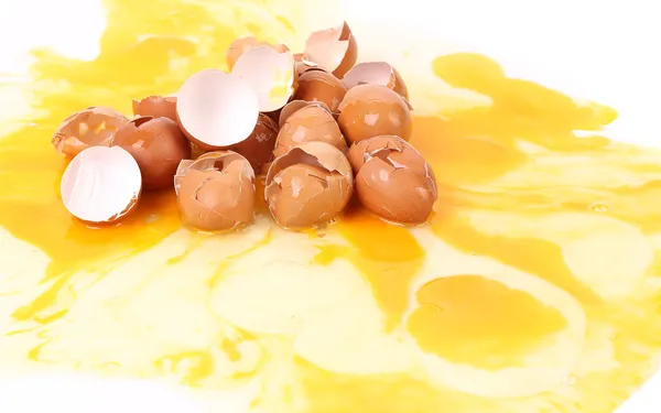 Conchas de huevo rotas . — Foto de Stock