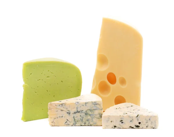 Varios tipos de composición de queso. — Foto de Stock